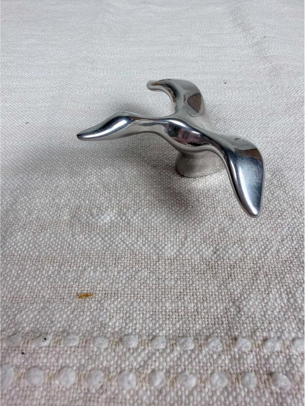 Hoselton Canada Signed Aluminum Bird Sculpture MCM Modernist Figure SIGNED